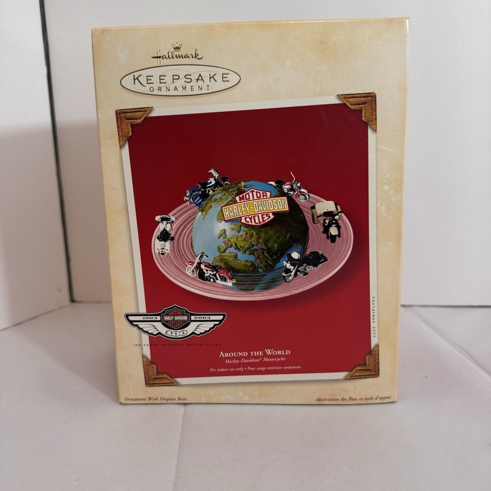 Harley-Davidson Ornament Hallmark  Motorcycles Around‎ The World 2003 Vintage